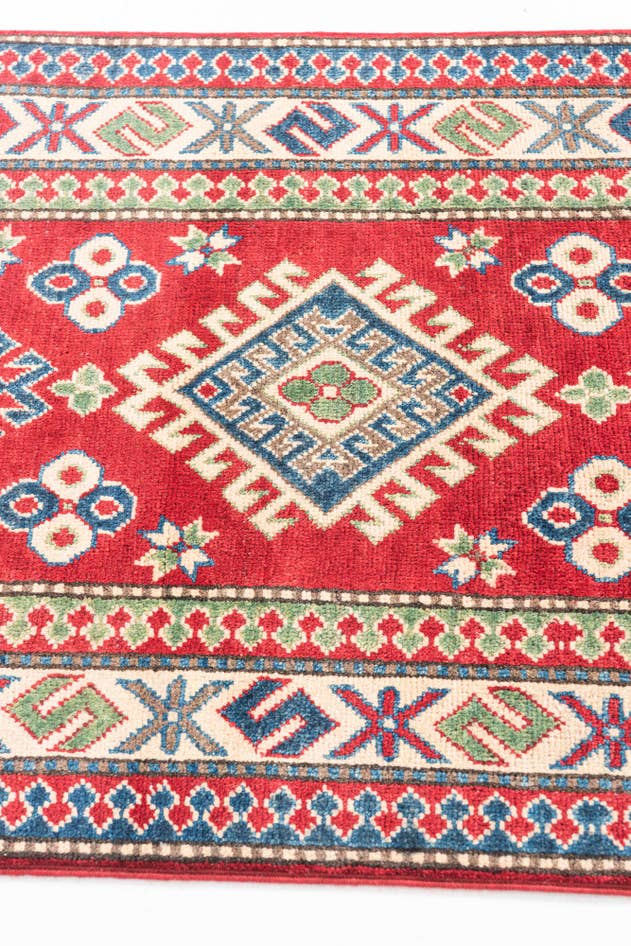 Detail image of 2' 8 x 9' 9 Hand Knotted Kazak Runner Rug