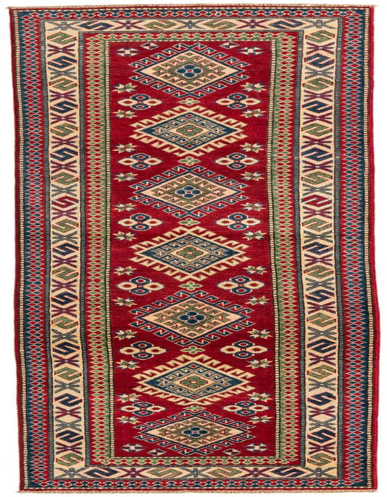 Detail image of 2' 8 x 9' 9 Hand Knotted Kazak Runner Rug