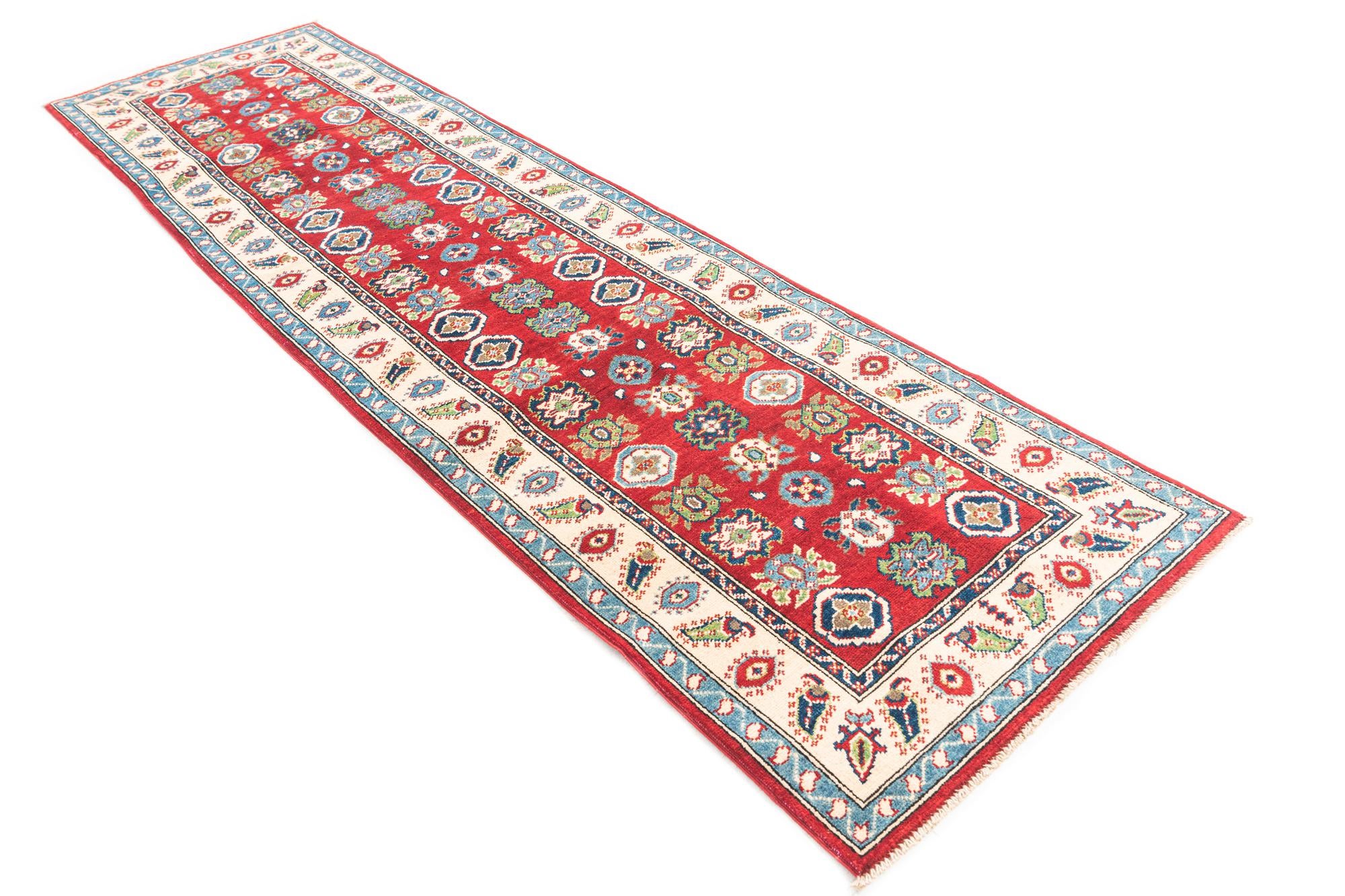 2' 9 x 9' 10 Hand Knotted Kazak Runner Rug