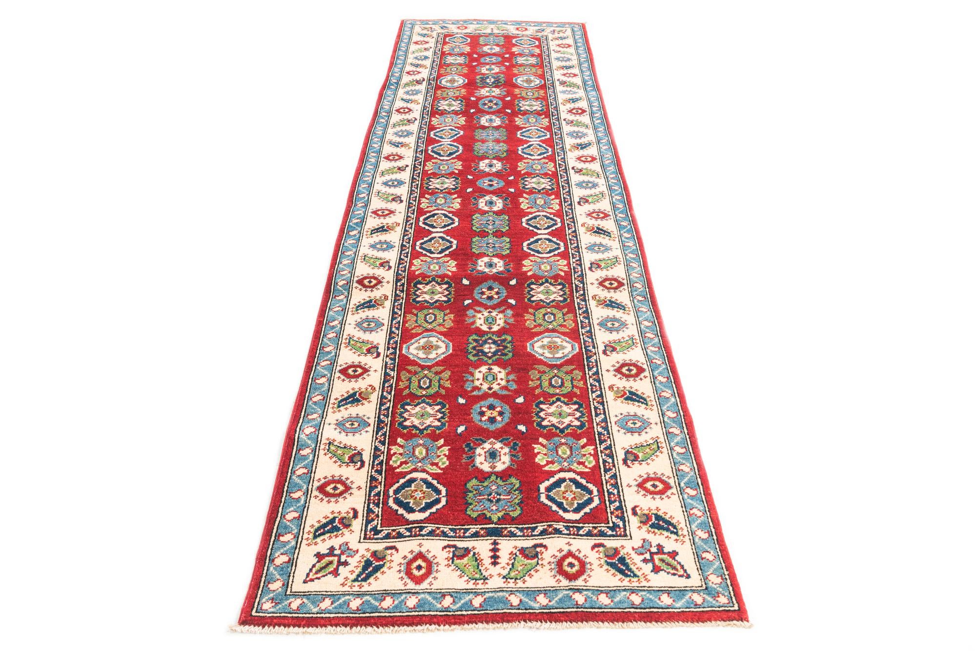 2' 9 x 9' 10 Hand Knotted Kazak Runner Rug