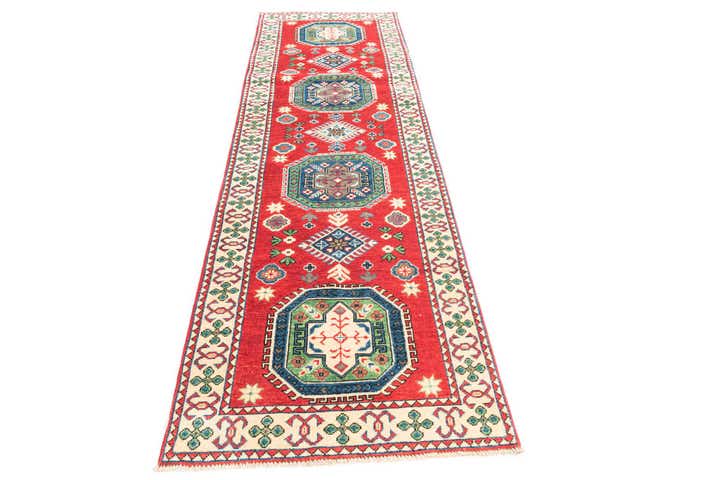 2' 9 x 9' 8 Hand Knotted Kazak Runner Rug