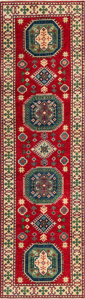 2' 9 x 9' 8 Hand Knotted Kazak Runner Rug