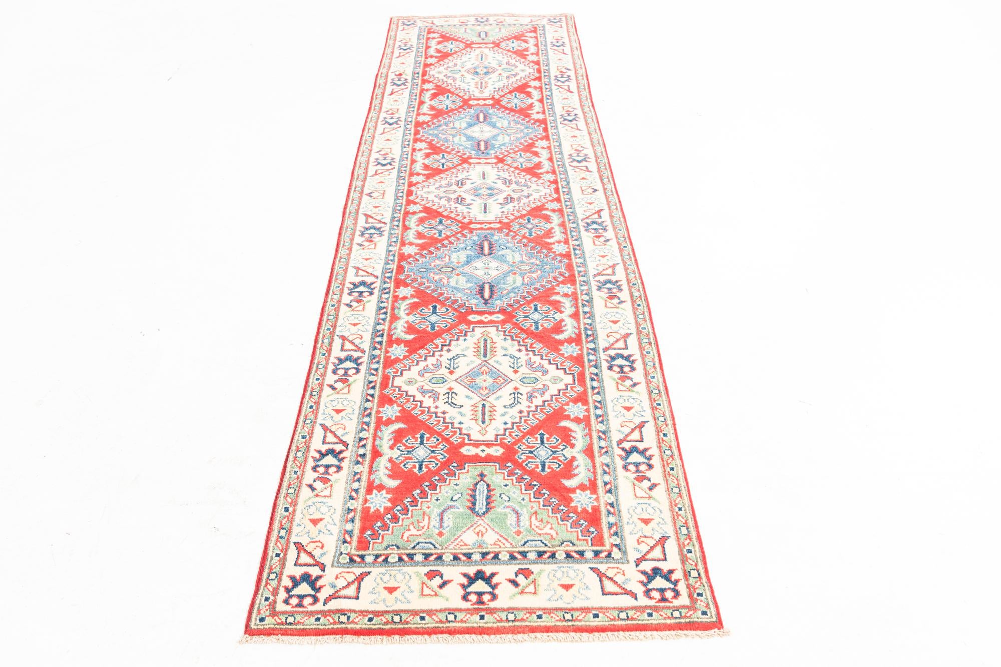2' 8 x 9' 8 Hand Knotted Kazak Runner Rug