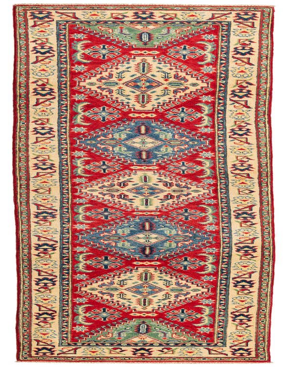 Detail image of 2' 8 x 9' 8 Hand Knotted Kazak Runner Rug
