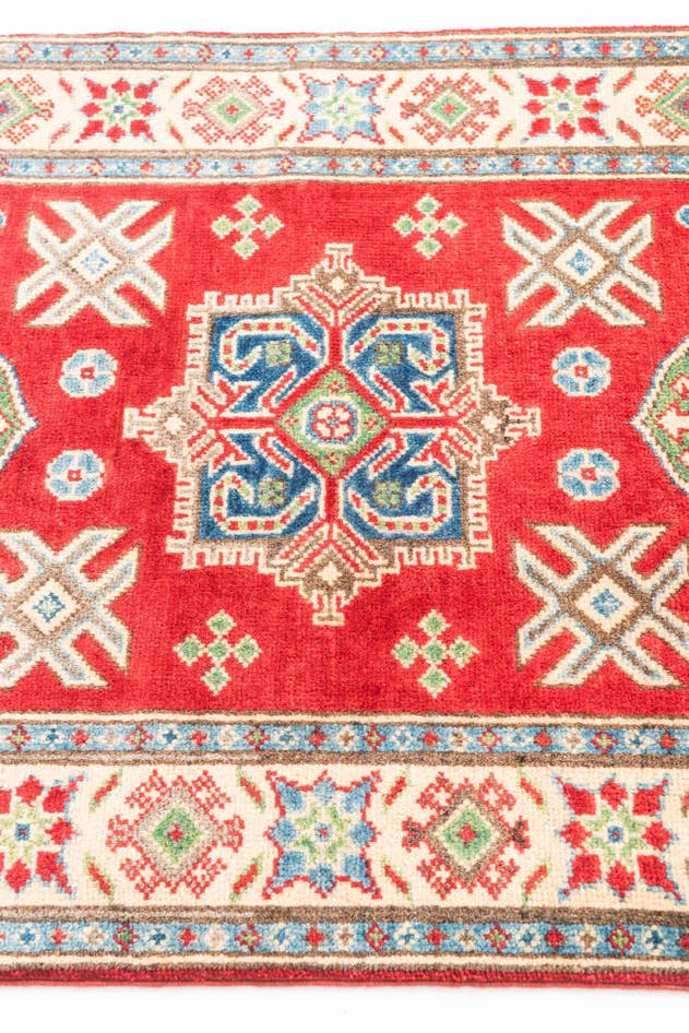 Detail image of 2' 8 x 9' 10 Hand Knotted Kazak Runner Rug