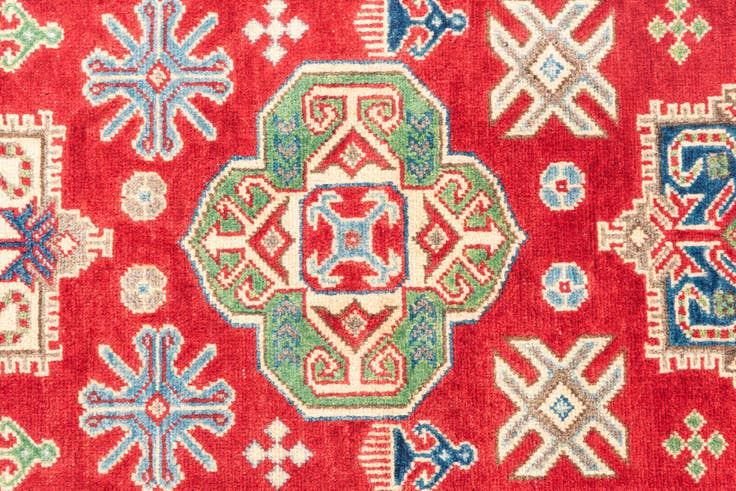 Detail image of 2' 8 x 9' 10 Hand Knotted Kazak Runner Rug