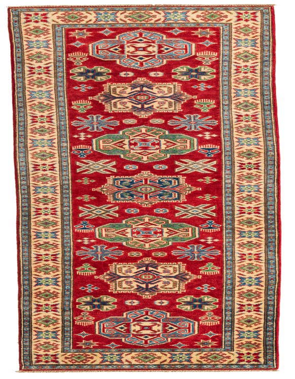 Detail image of 2' 8 x 9' 10 Hand Knotted Kazak Runner Rug