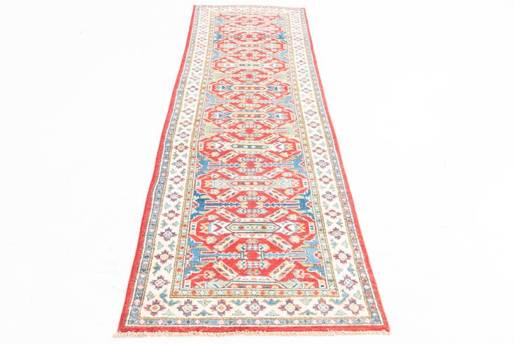 Detail image of 2' 9 x 9' 4 Hand Knotted Kazak Runner Rug