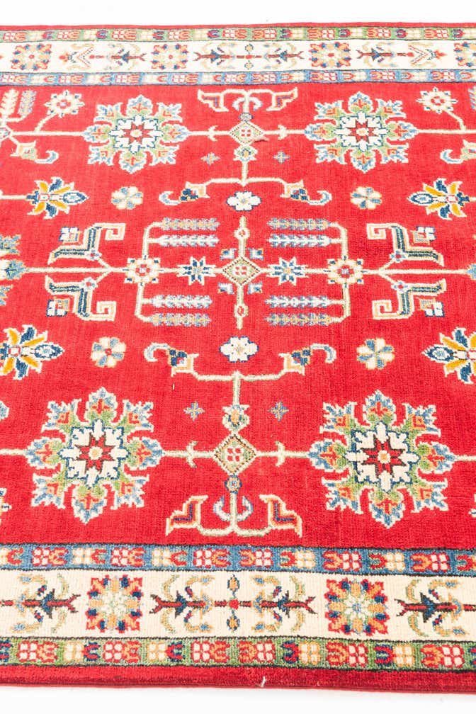 4' x 10' Hand Knotted Kazak Runner Rug