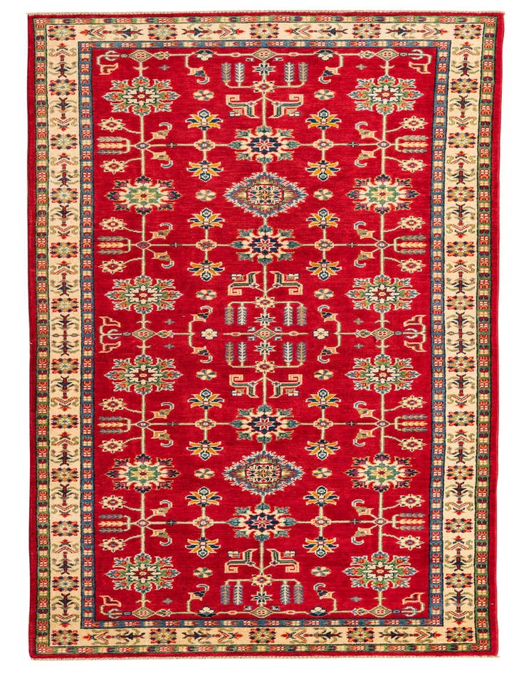 Detail image of 4' x 10' Hand Knotted Kazak Runner Rug