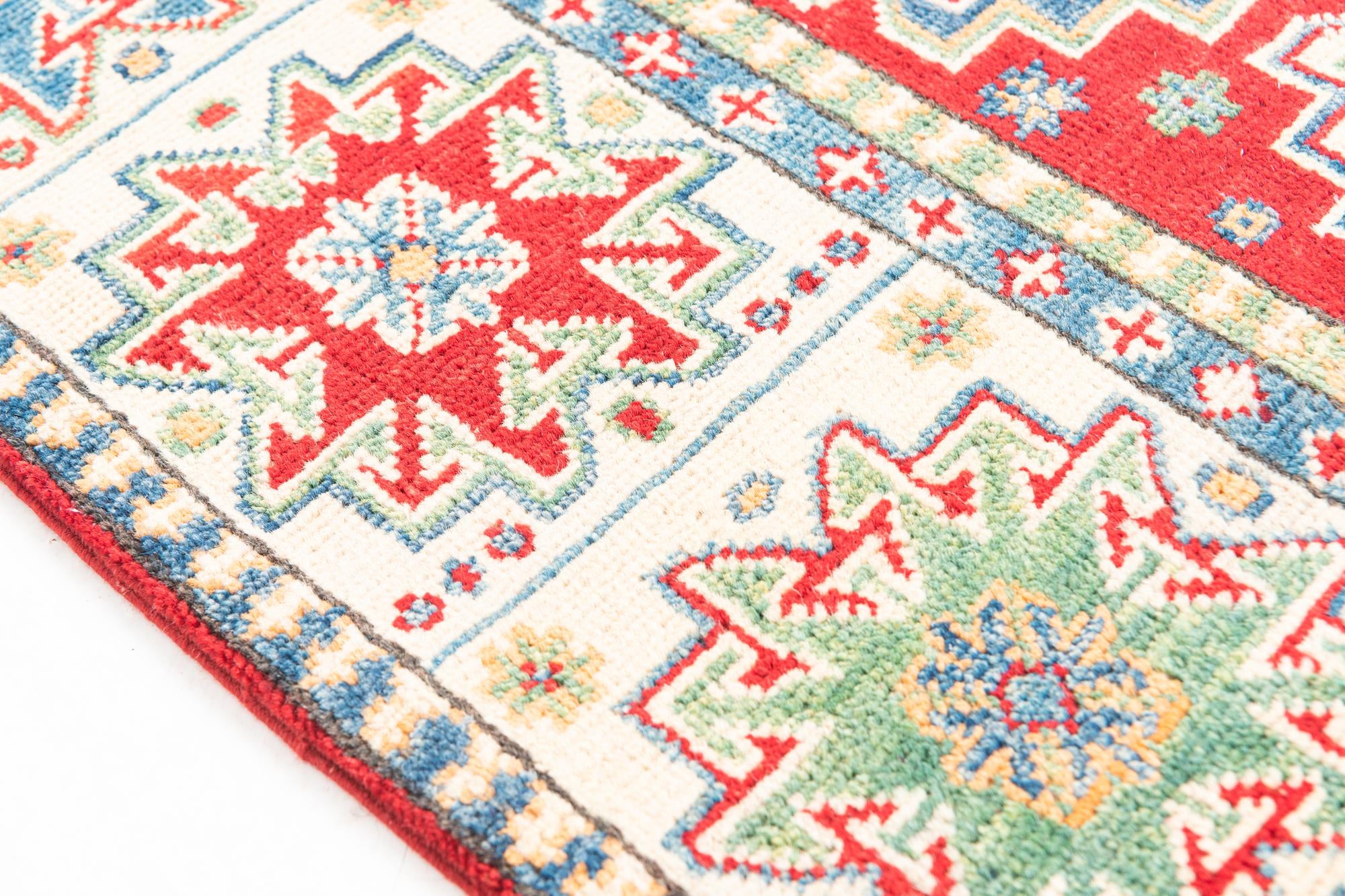 2' 9 x 10' Hand Knotted Kazak Runner Rug