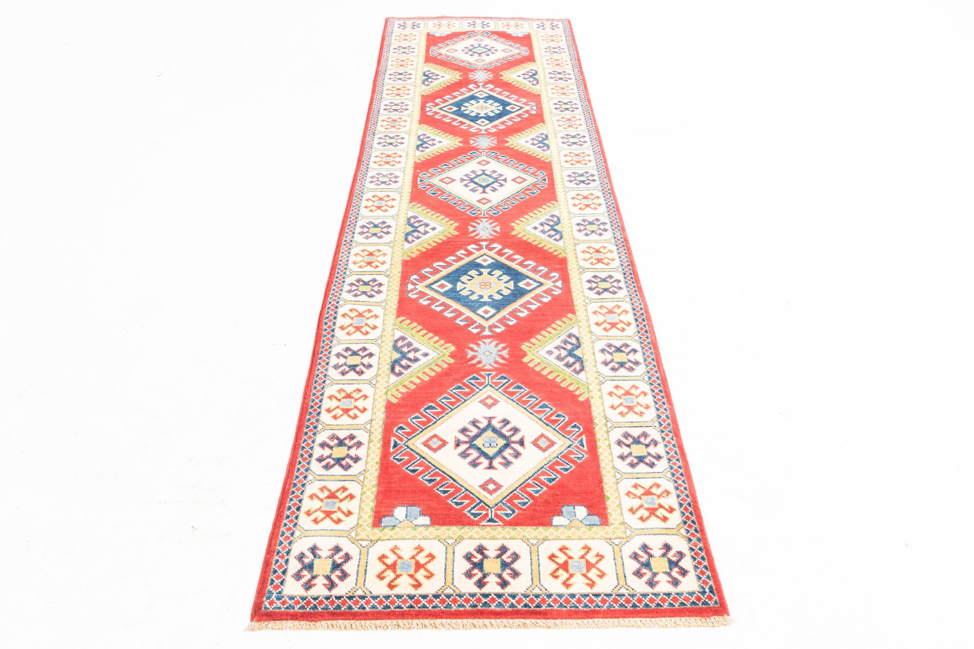 2' 8 x 9' 8 Hand Knotted Kazak Runner Rug