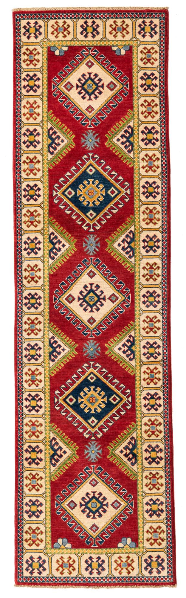 2' 8 x 9' 8 Hand Knotted Kazak Runner Rug