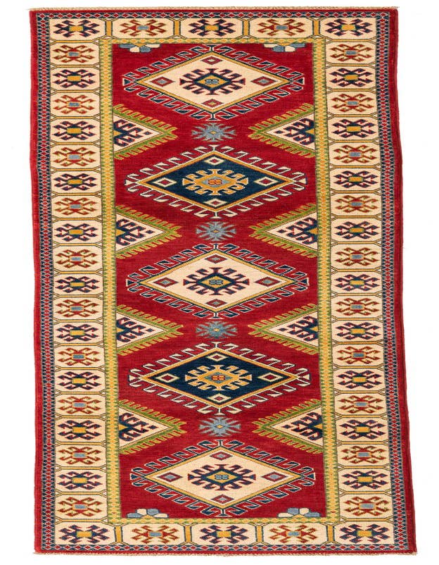 Detail image of 2' 8 x 9' 8 Hand Knotted Kazak Runner Rug