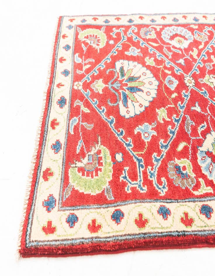 Detail image of 2' 9 x 10'  Hand Knotted Kazak Runner Rug