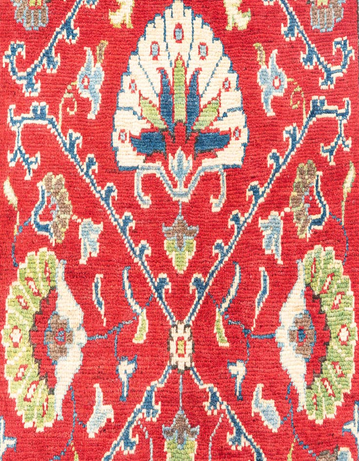 Detail image of 2' 9 x 10'  Hand Knotted Kazak Runner Rug