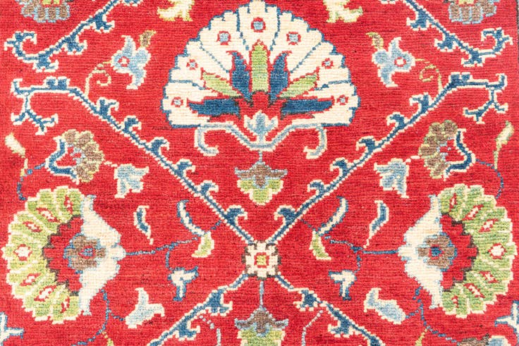 Detail image of 2' 9 x 10' Hand Knotted Kazak Runner Rug