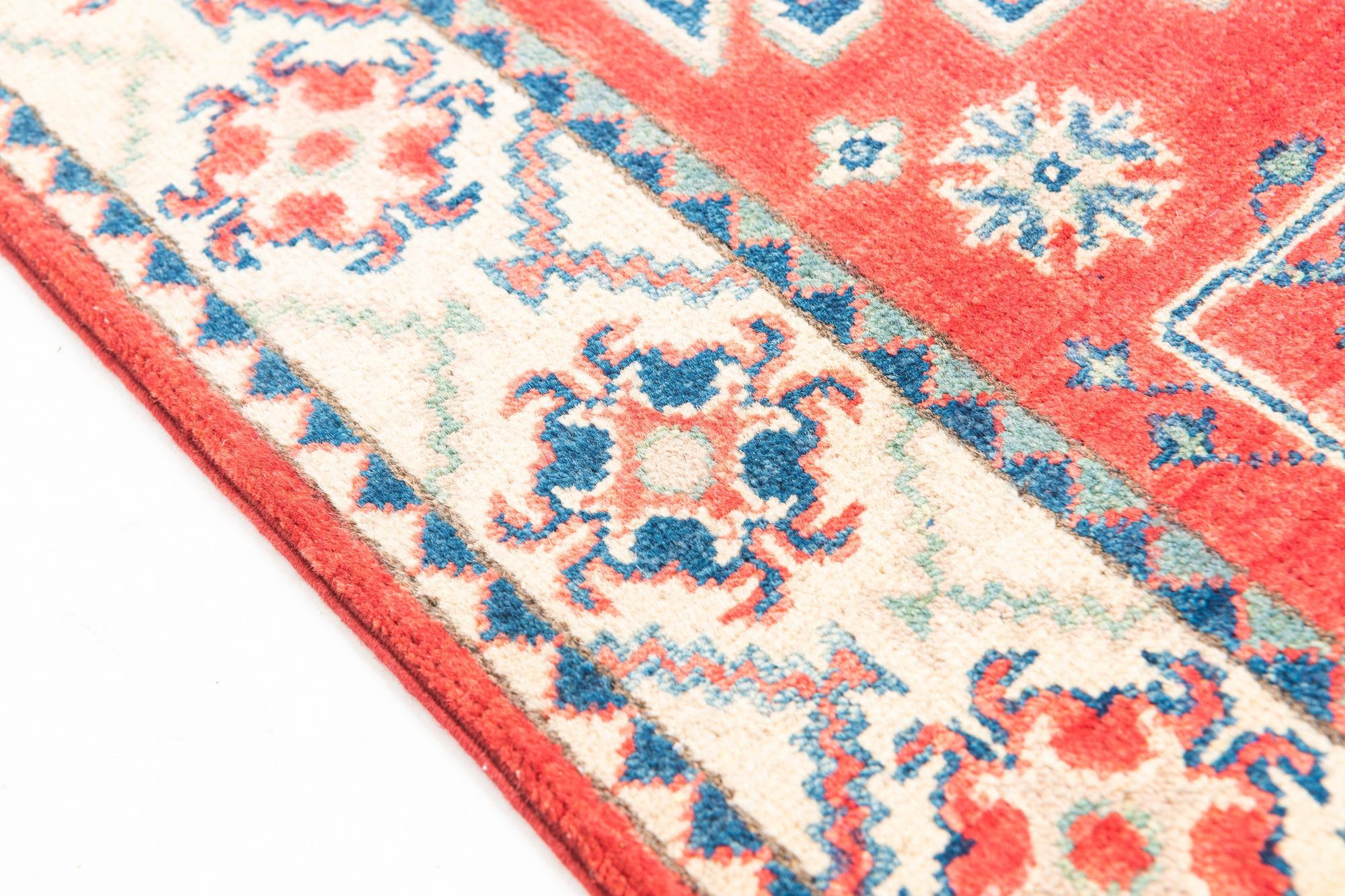 2' 9 x 9' 9 Hand Knotted Kazak Runner Rug