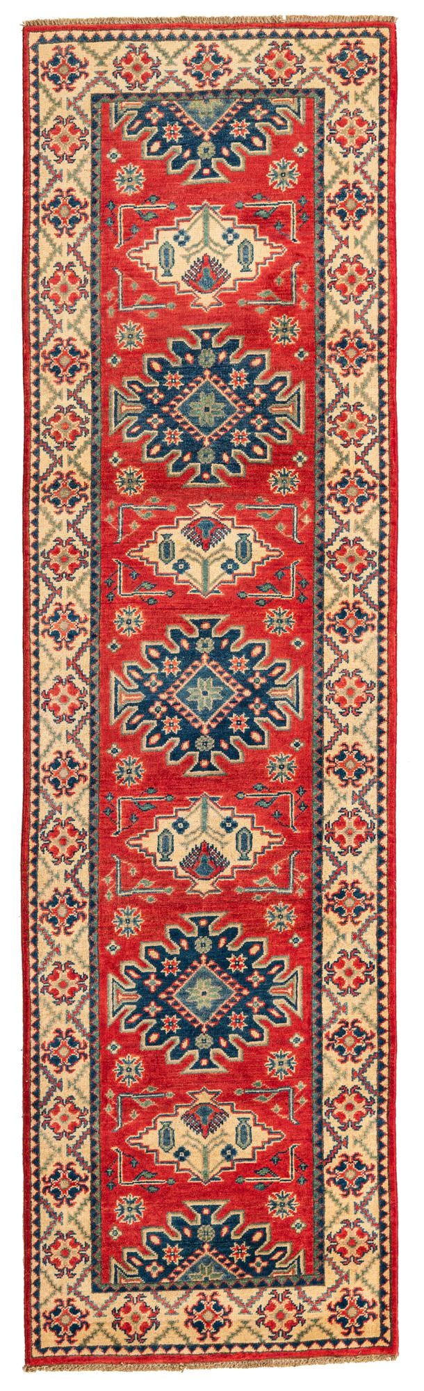2' 9 x 9' 9 Hand Knotted Kazak Runner Rug