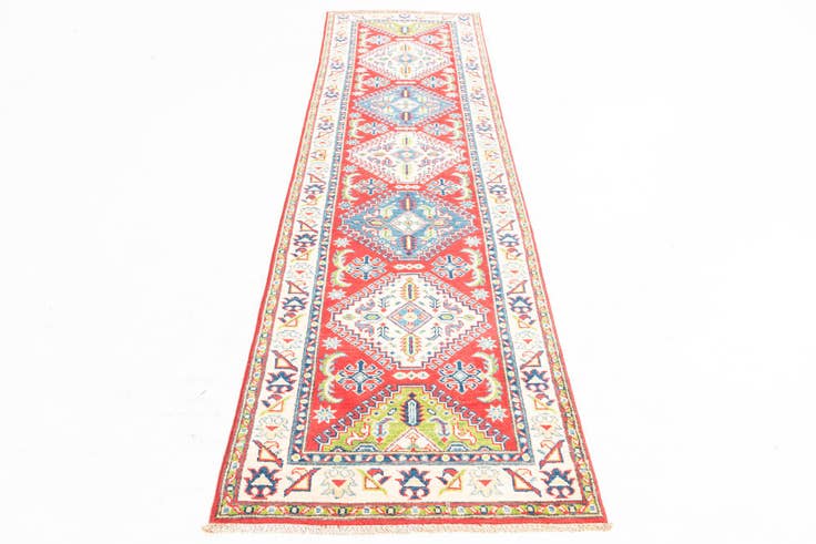 Detail image of 2' 8 x 9' 7 Hand Knotted Kazak Runner Rug