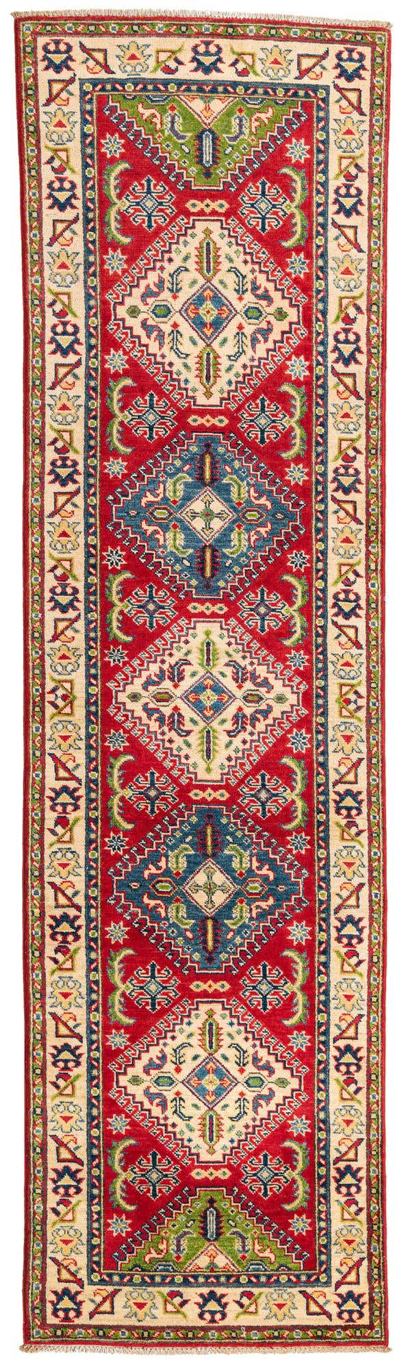 2' 8 x 9' 7 Hand Knotted Kazak Runner Rug