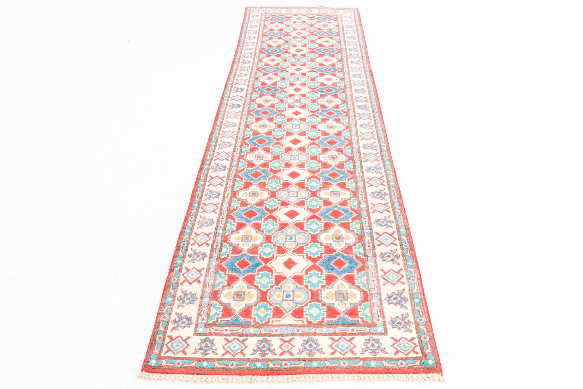 2' 9 x 9' 10 Hand Knotted Kazak Runner Rug