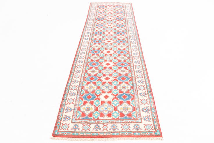 Detail image of 2' 9 x 9' 10 Hand Knotted Kazak Runner Rug