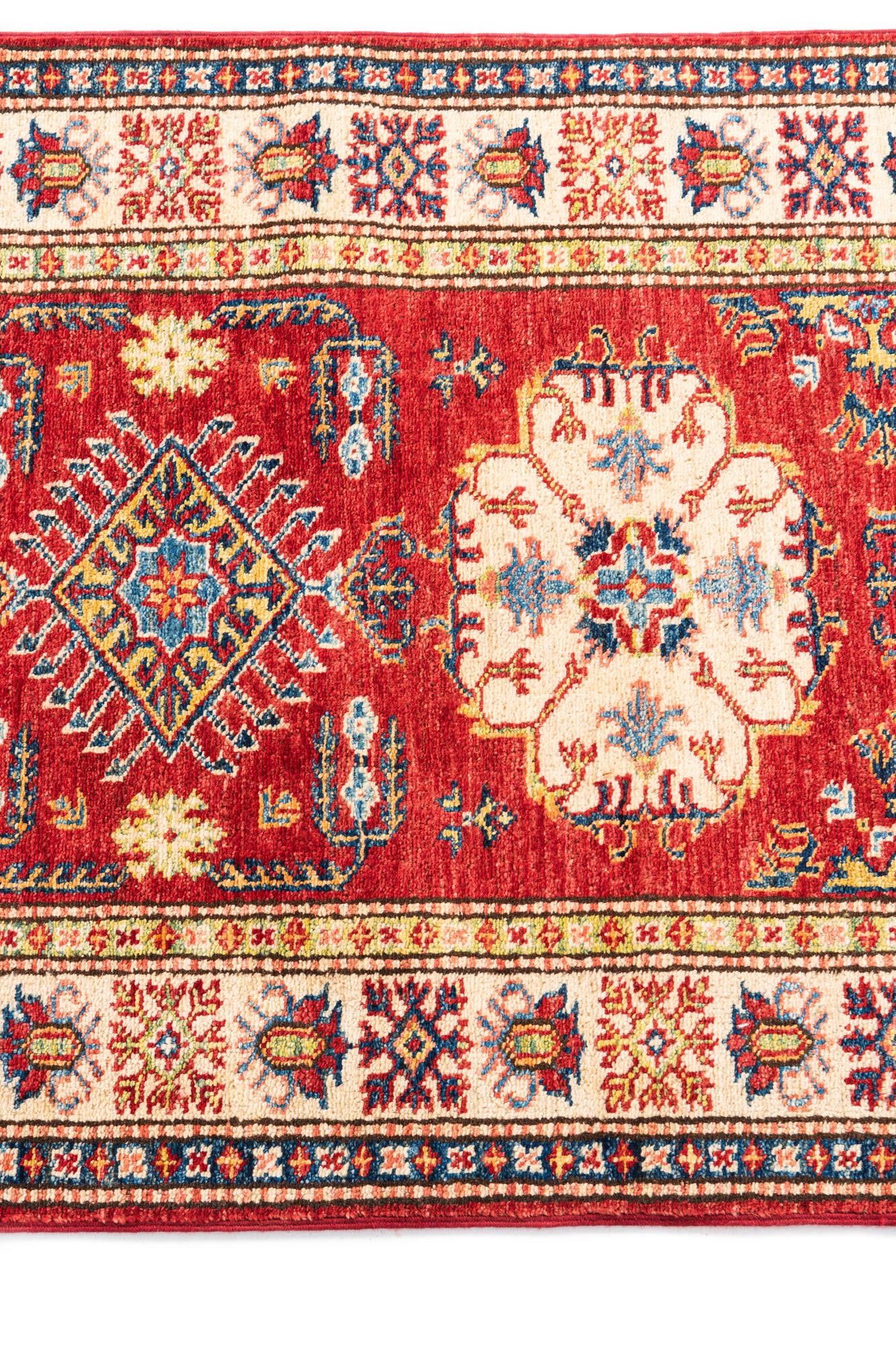 2' 8 x 10' Hand Knotted Kazak Runner Rug