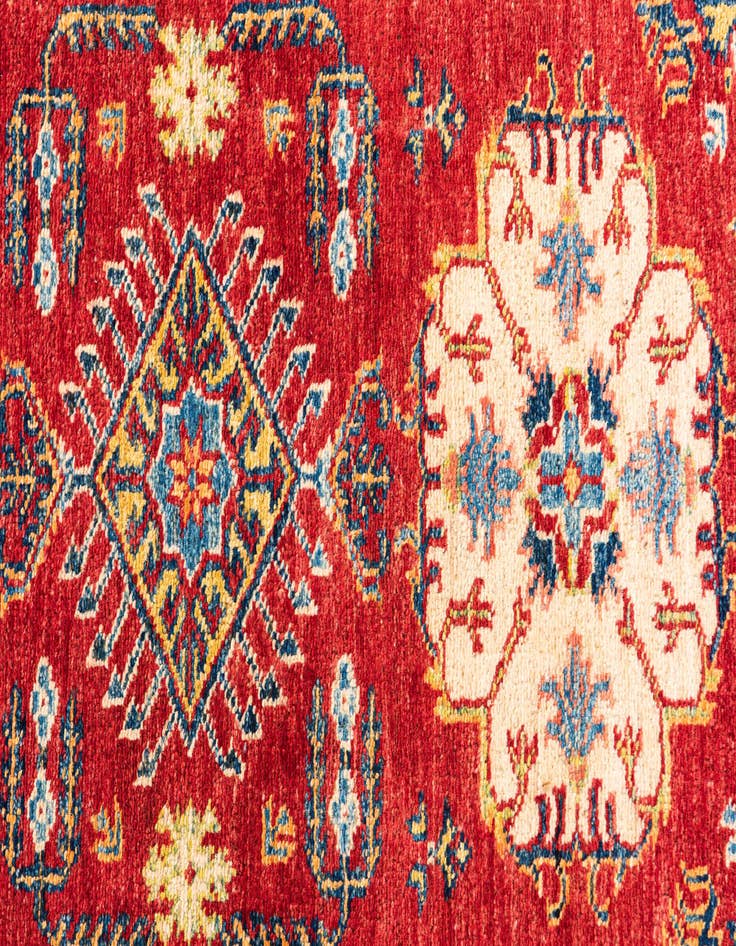 Detail image of 2' 8 x 10'  Hand Knotted Kazak Runner Rug