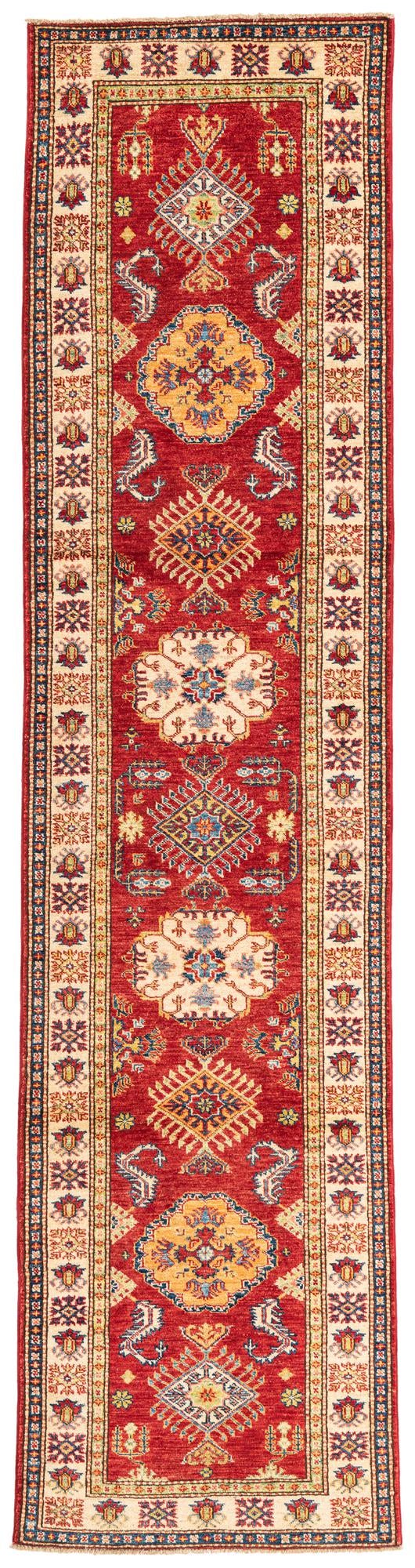 2' 8 x 10' Hand Knotted Kazak Runner Rug