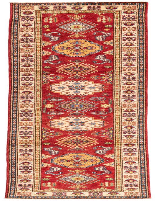 Detail image of 2' 8 x 10' Hand Knotted Kazak Runner Rug