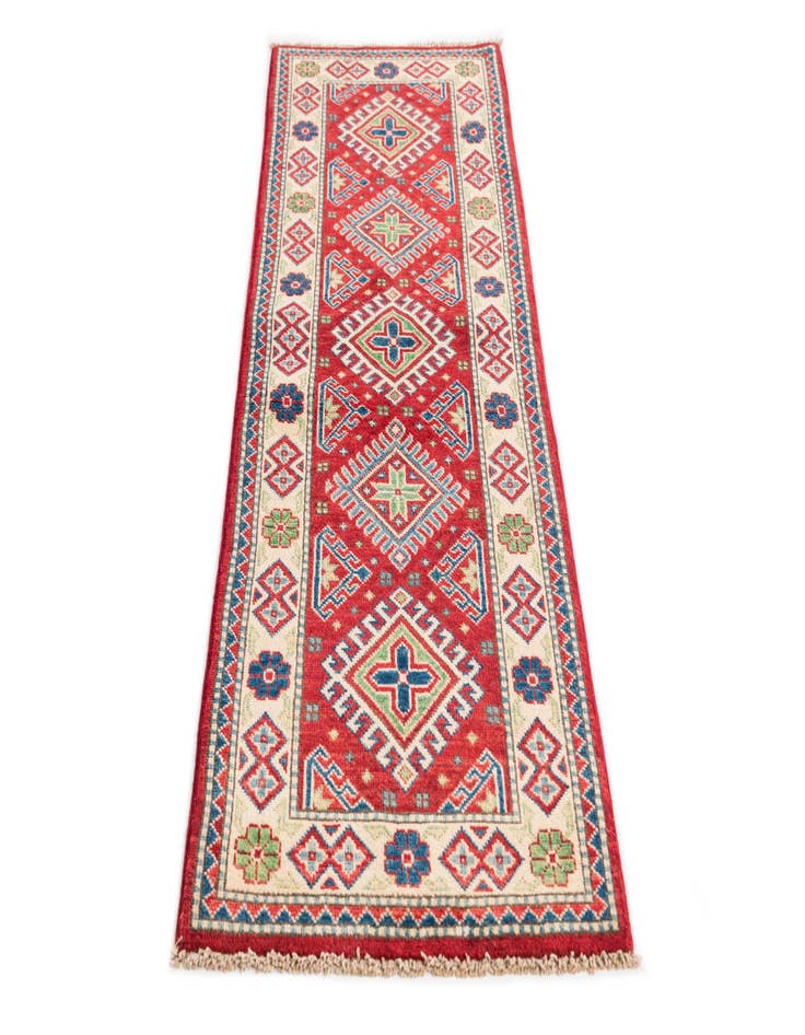 Detail image of 1' 10 x 6'  Hand Knotted Kazak Runner Rug