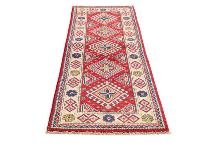 Detail image of 1' 10 x 6' Hand Knotted Kazak Runner Rug