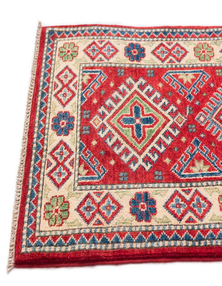 Detail image of 1' 10 x 6'  Hand Knotted Kazak Runner Rug