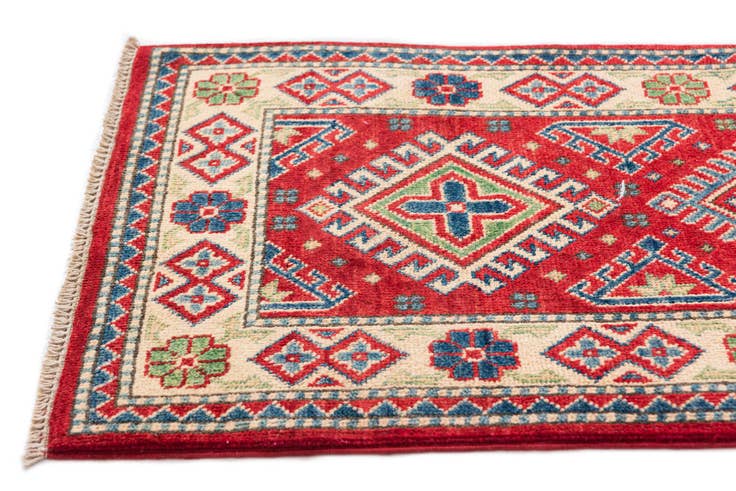 Detail image of 1' 10 x 6' Hand Knotted Kazak Runner Rug