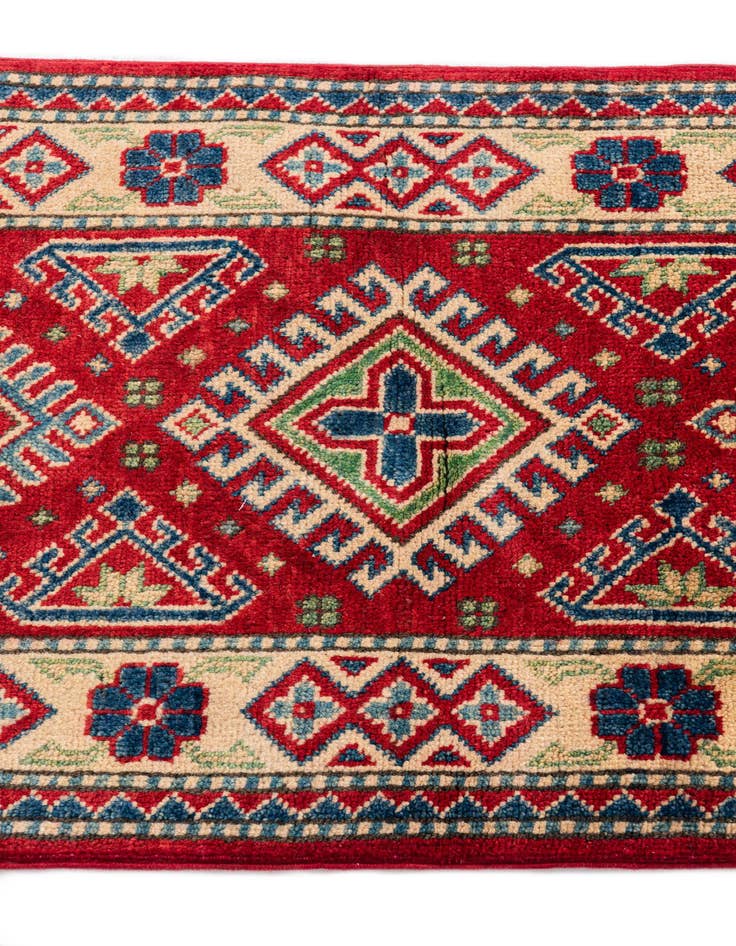 Detail image of 1' 10 x 6'  Hand Knotted Kazak Runner Rug