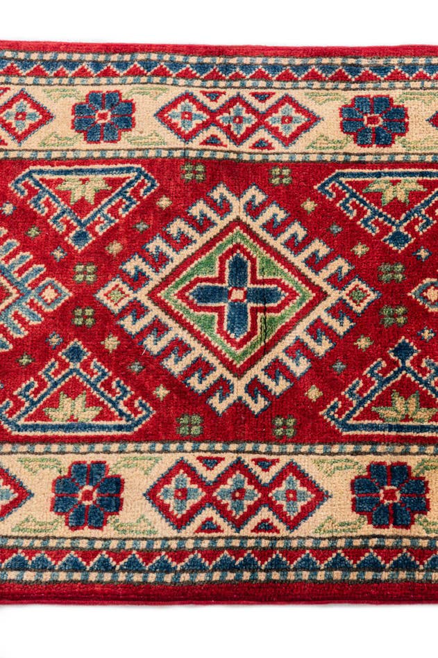 Detail image of 1' 10 x 6' Hand Knotted Kazak Runner Rug