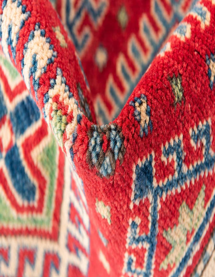 Detail image of 1' 10 x 6'  Hand Knotted Kazak Runner Rug
