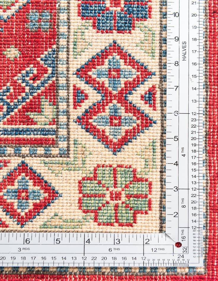 Detail image of 1' 10 x 6'  Hand Knotted Kazak Runner Rug