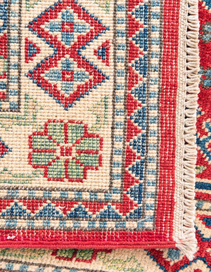 Detail image of 1' 10 x 6'  Hand Knotted Kazak Runner Rug