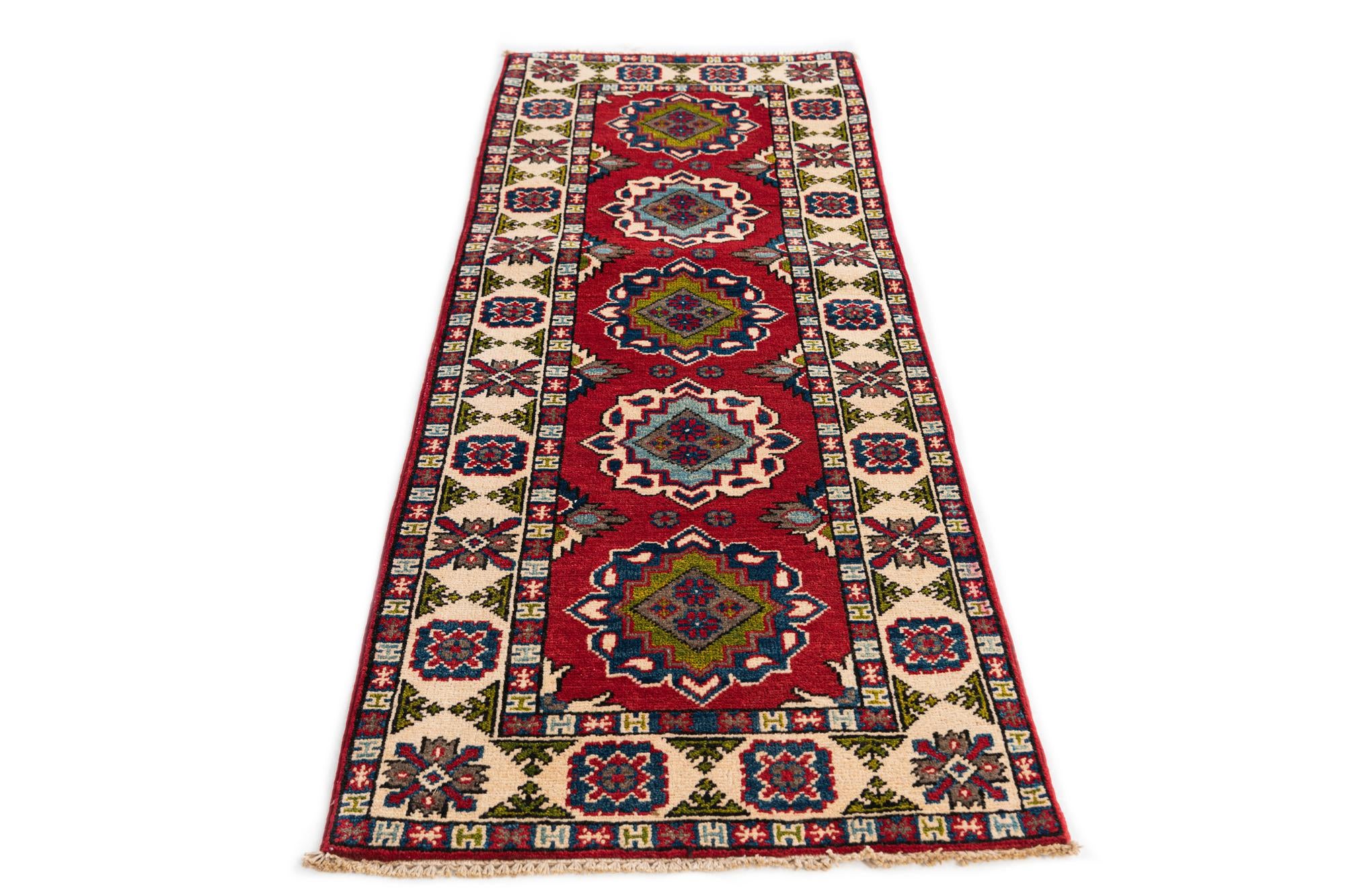 2' x 5' 10 Hand Knotted Kazak Runner Rug