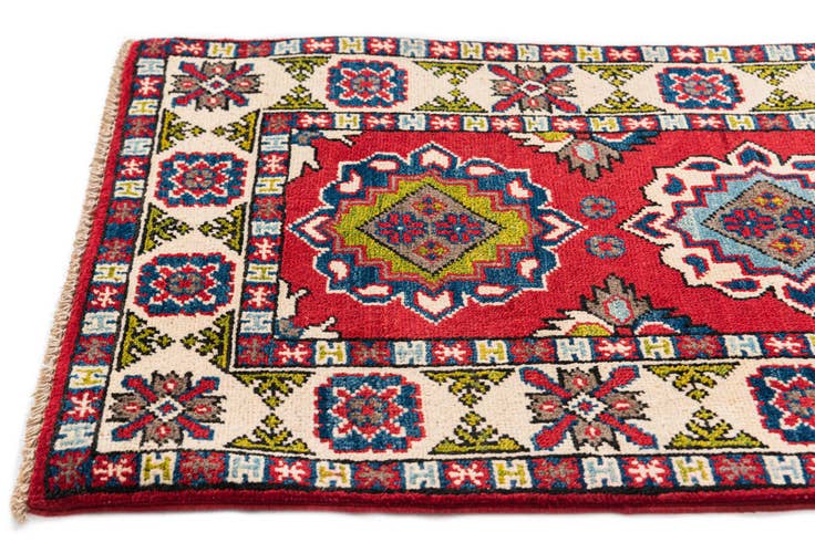 Detail image of 2' x 5' 10 Hand Knotted Kazak Runner Rug