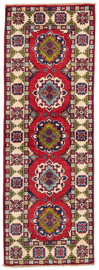 Detail image of 2' x 5' 10 Hand Knotted Kazak Runner Rug