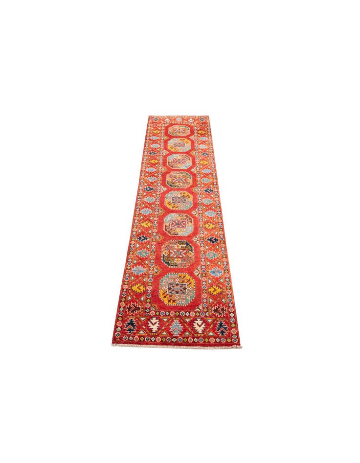 Detail image of 2' 8 x 9' 9 Hand Knotted Kazak Runner Rug