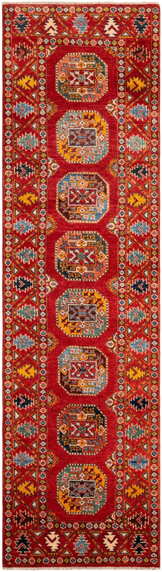2' 8 x 9' 9 Hand Knotted Kazak Runner Rug