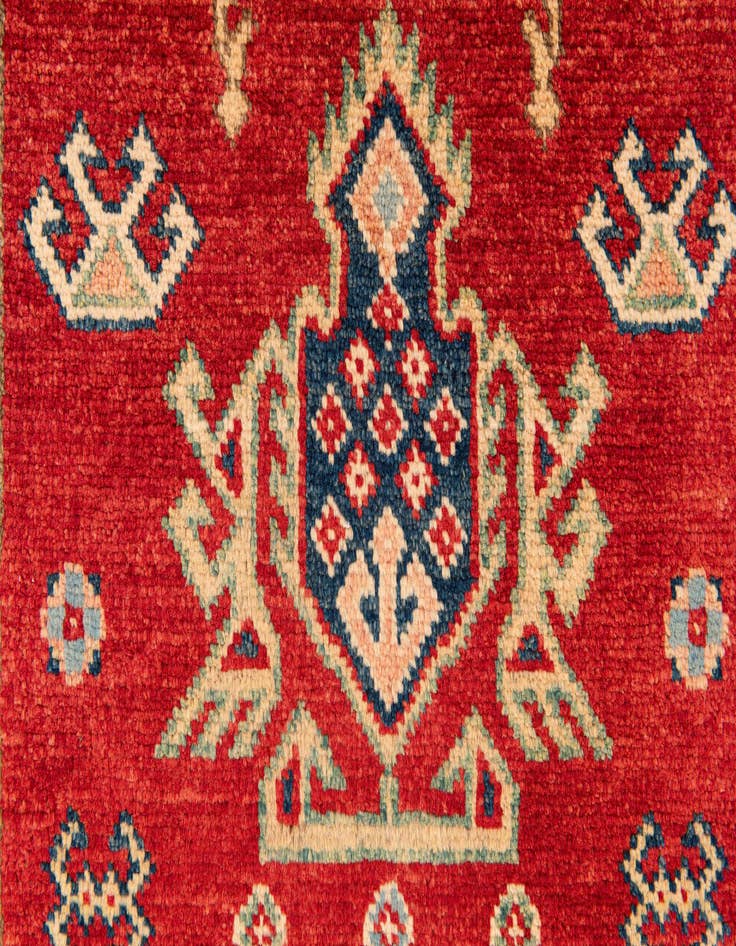 Detail image of 2' 8 x 9' 8  Hand Knotted Kazak Runner Rug