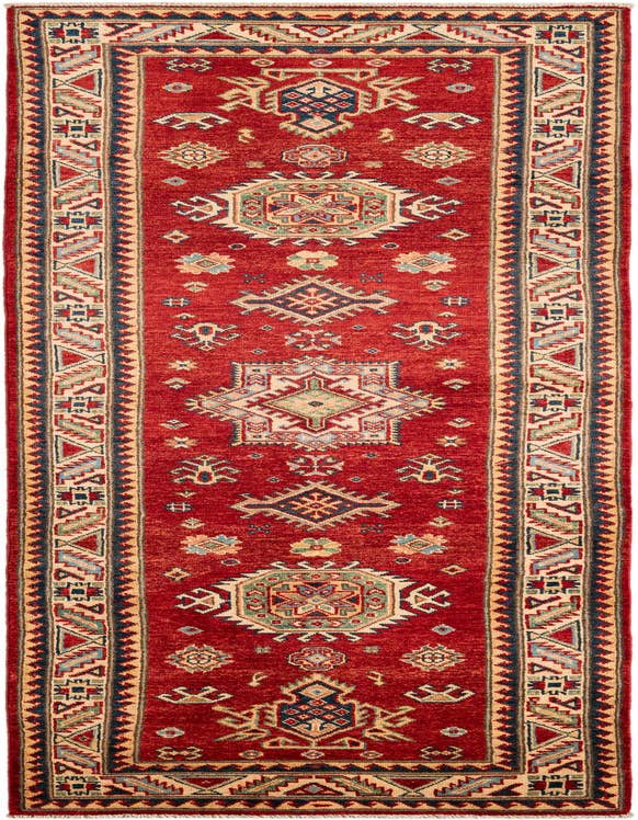 Detail image of 2' 8 x 9' 8 Hand Knotted Kazak Runner Rug