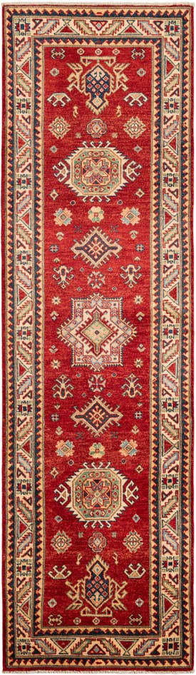 Detail image of 2' 8 x 9' 8 Hand Knotted Kazak Runner Rug
