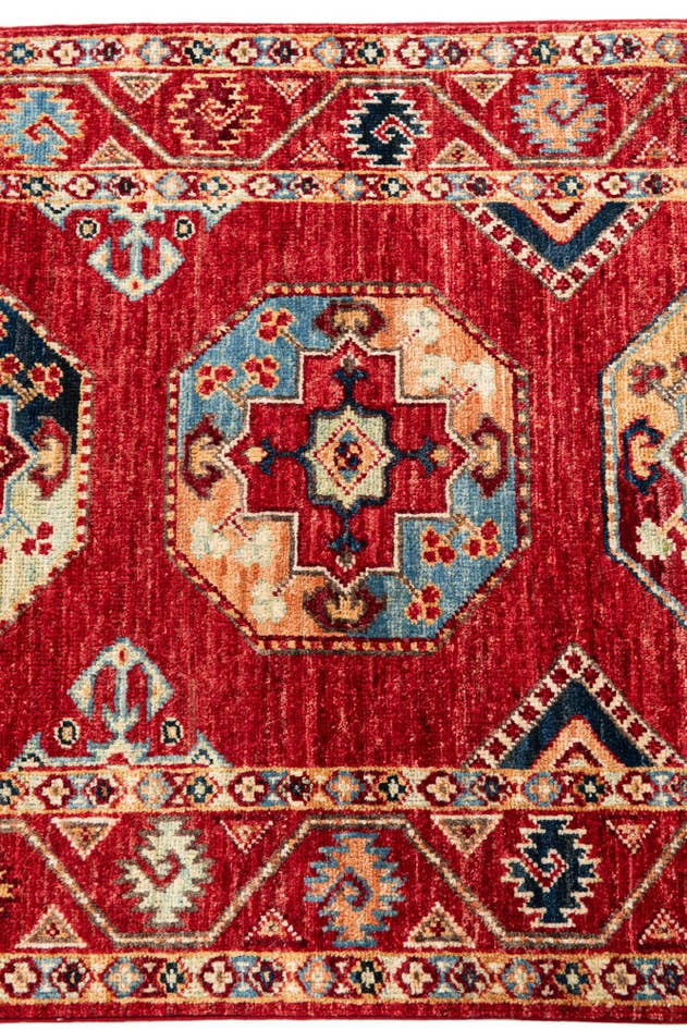 Detail image of 2' 7 x 9' Hand Knotted Kazak Runner Rug