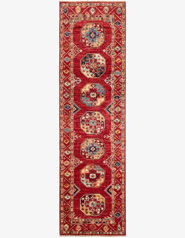 2' 7 x 9' Hand Knotted Kazak Runner Rug